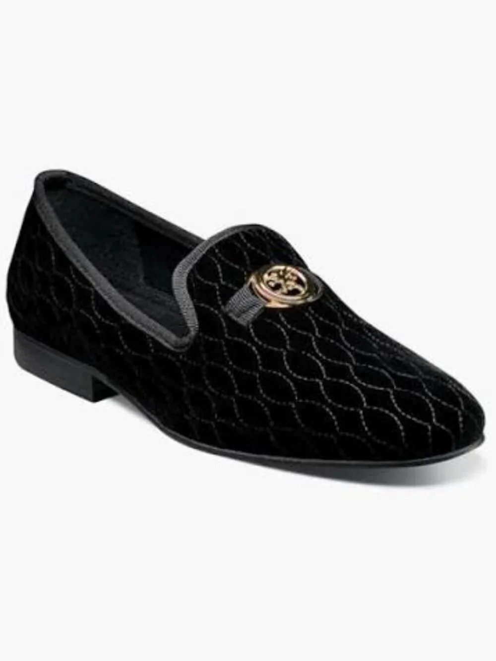 Stacy Adams Valet  Slip On Bit Loafer, Black Velvet  Men Size 7.5 M